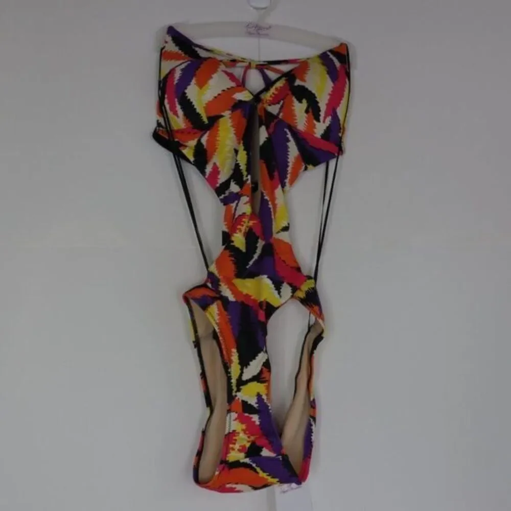 NEW L'Agent by Agent Provocateur Avril‎ swimsuit, multicolor, small